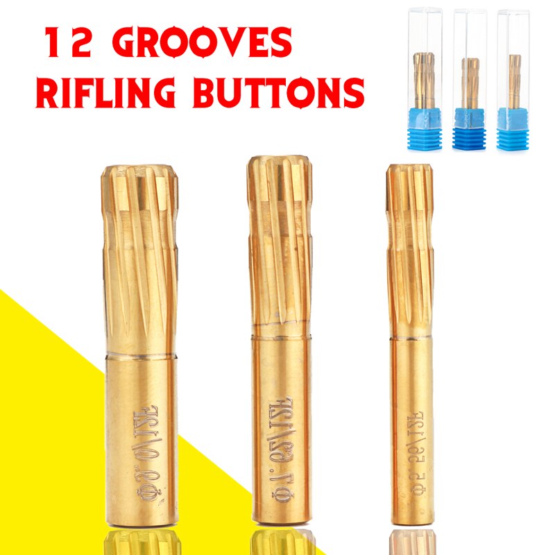 12 Grooves Flutes Reamer 5.56-9.0cm Push Rifling Button Chamber Milling Cutter Reamer Precision Double Layer Blade Machine Tool